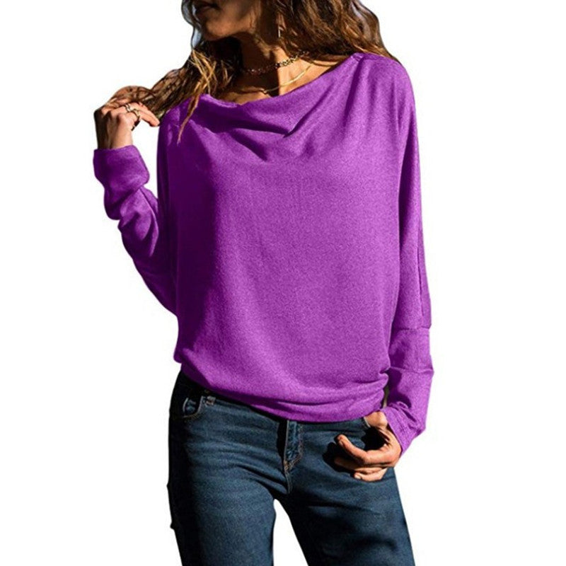 Women's Sleeve T-shirt Base Shirt Solid Color Blouses