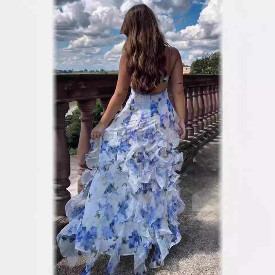 Robe longue élégante en Organza pour femmes, tenue féerique à la mode