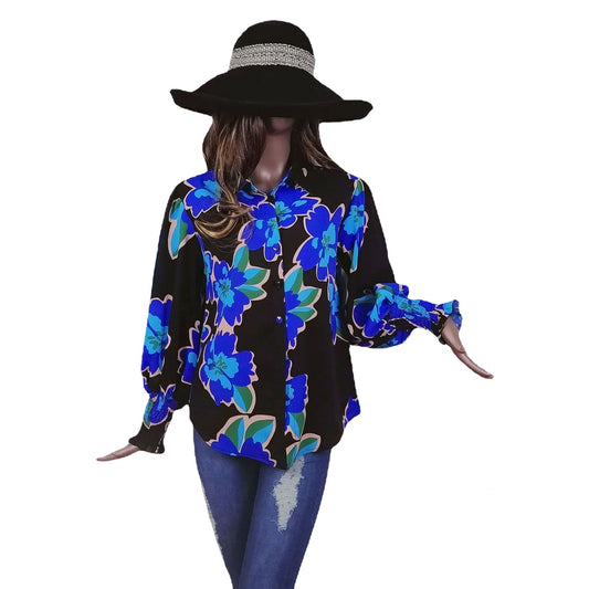 Glamorous Slouchy Classic Long Sleeve Printed Blouses