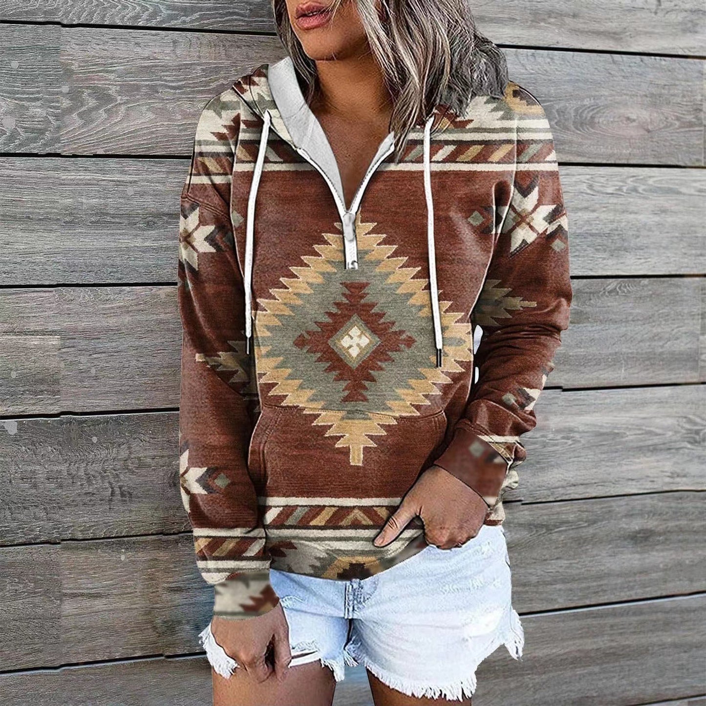 Attractive Graceful Women's Glamorous Ethnic Hoodie Sweaters