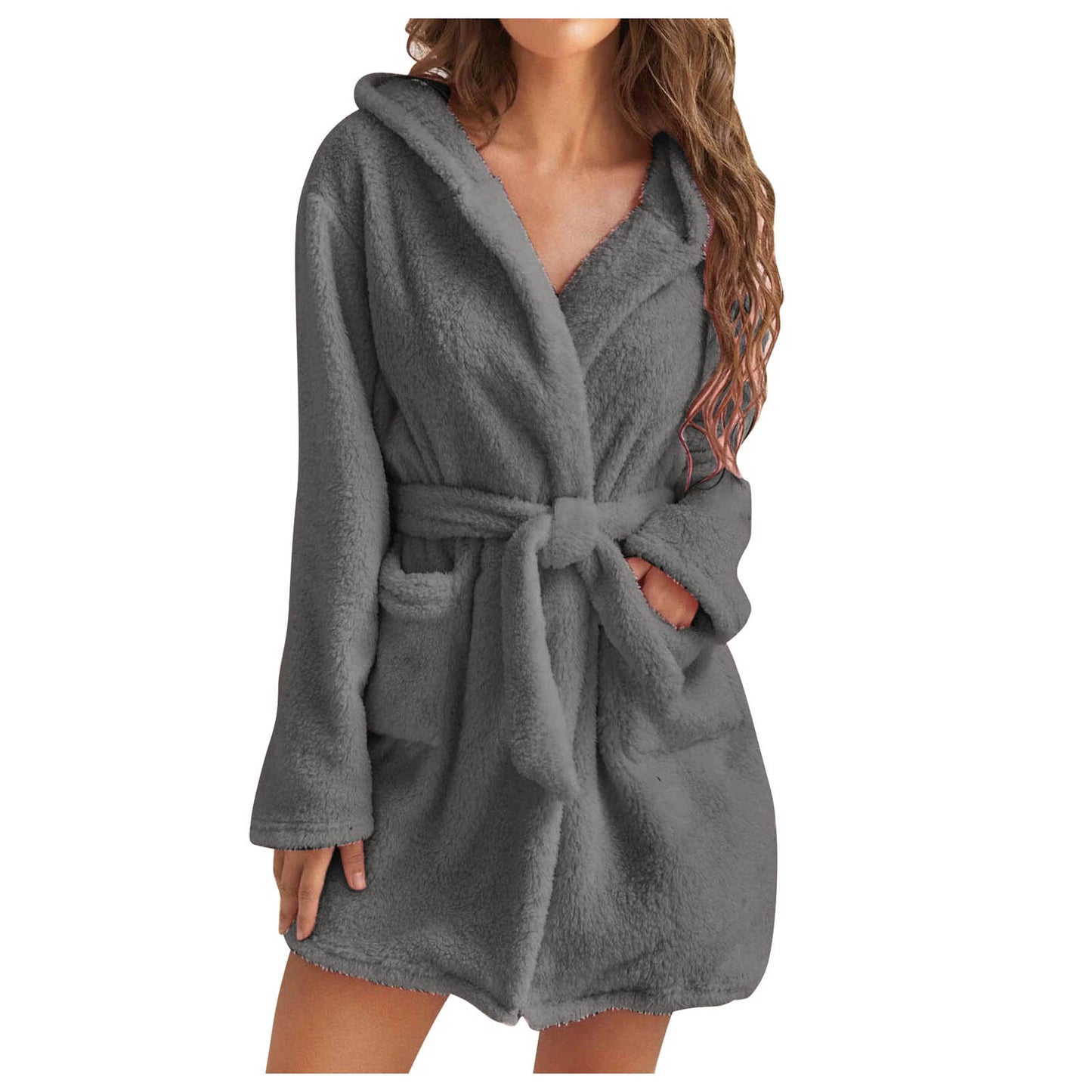 Elegant Durable Fur Hooded Casual Pajamas Sweaters