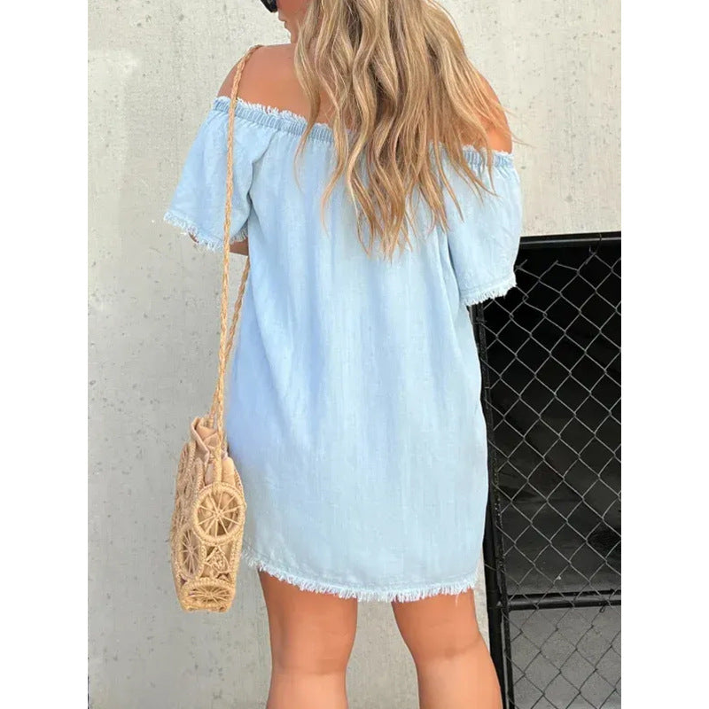 Women's Summer Hot Denim Tassel Sexy Dress Dresses