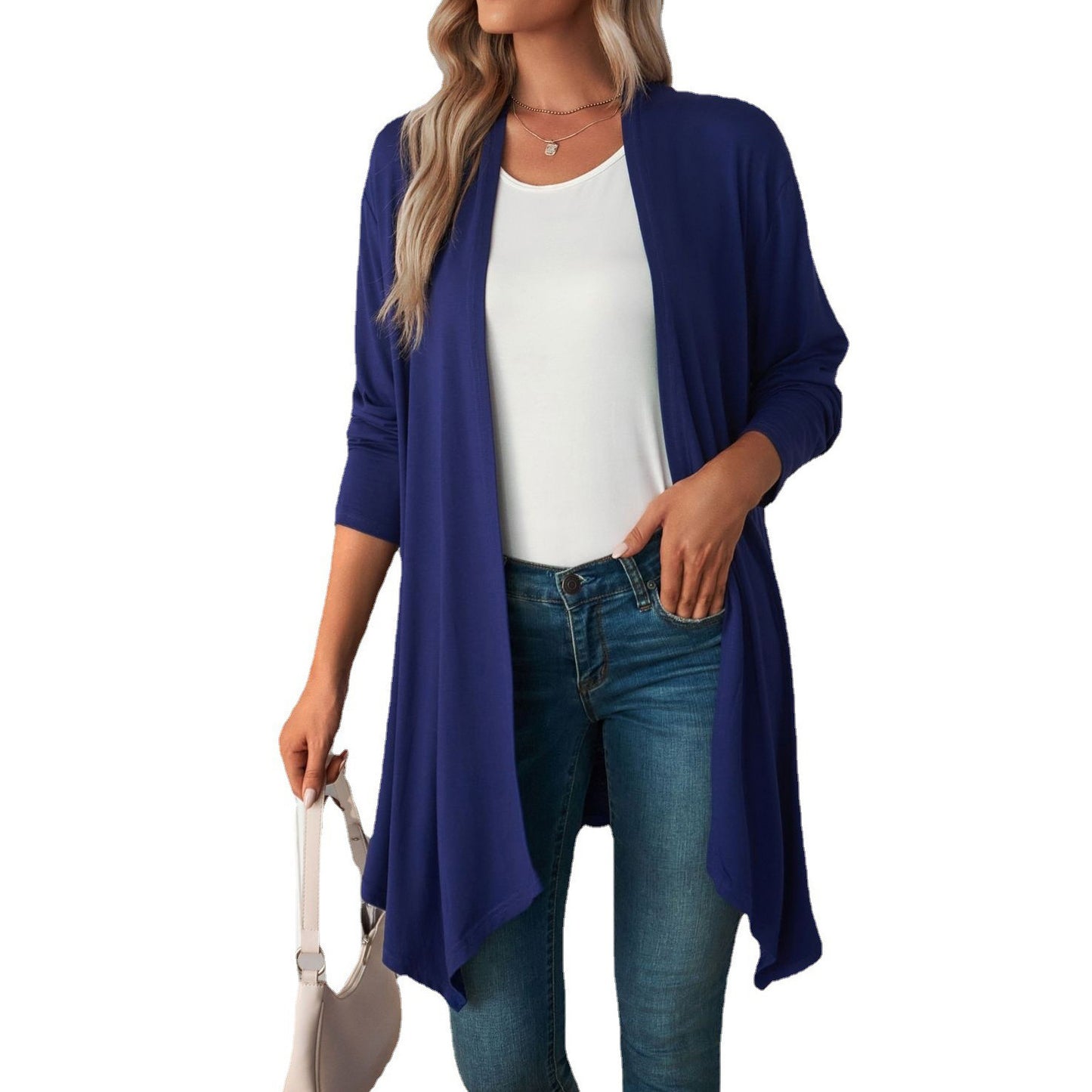 Women's Autumn Solid Color Long Sleeve Shirt Knitwear