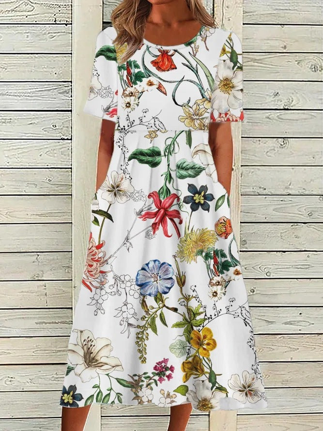 Women's Summer Printed Dress For Woman Loose Dresses