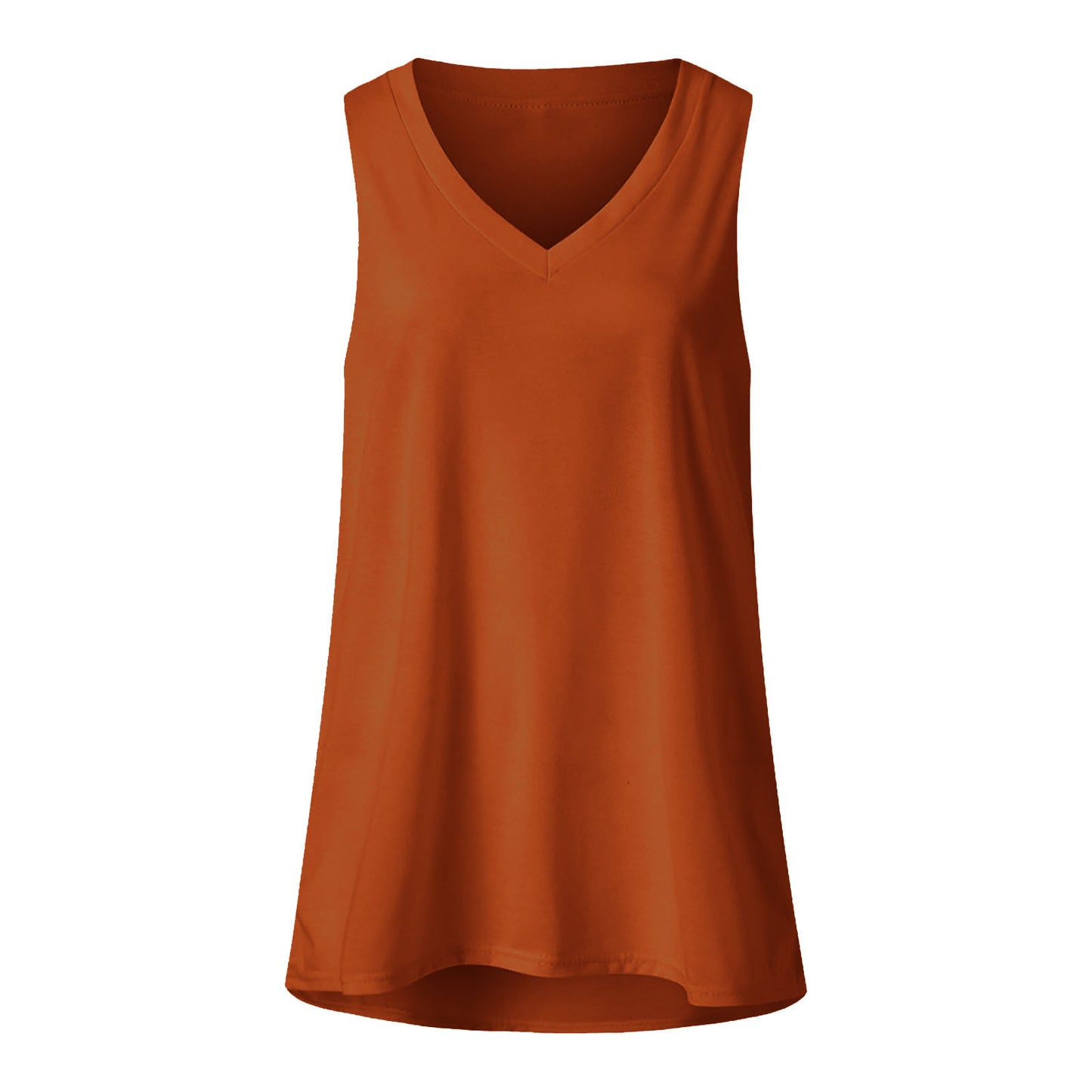 Women's Color Summer Solid Loose Sleeveless T-shirt Tops