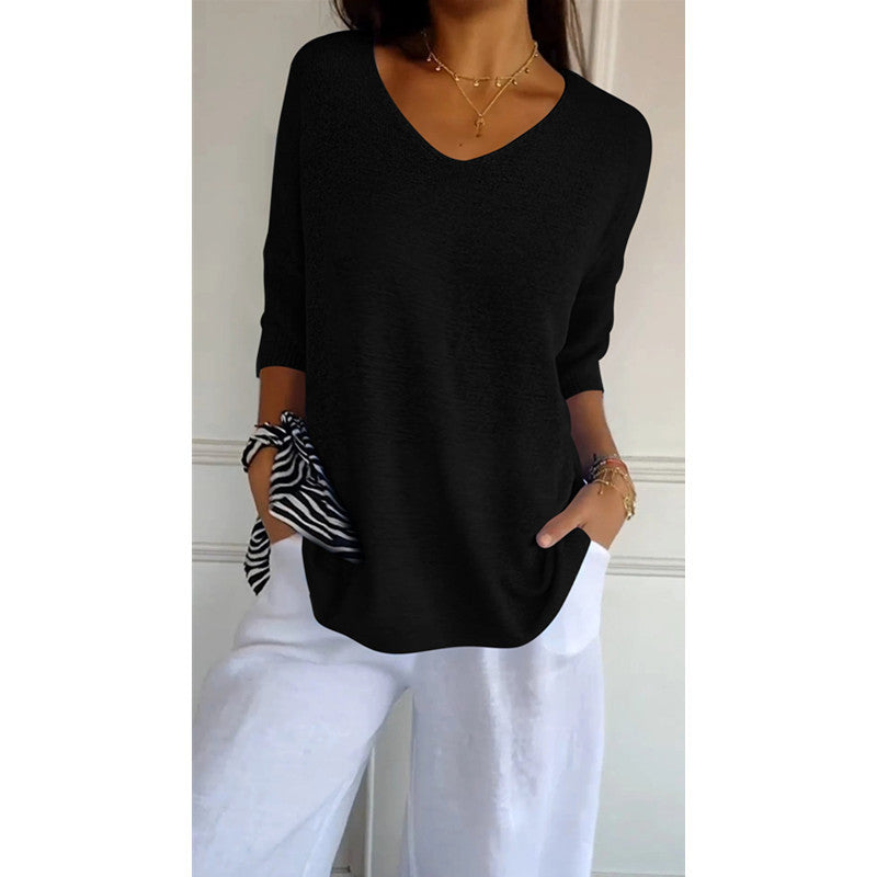 Women's Casual Basic Style Slimming Sleeve Solid Sweaters