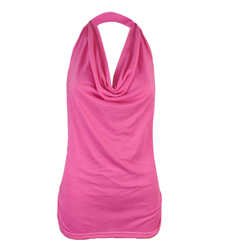 Color Pullover Sleeveless T-shirt Female Pendant Blouses