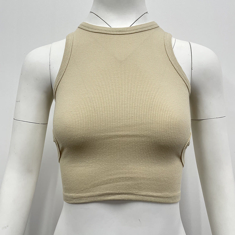 Women's Summer Sports Cropped Hollow Sleeveless Tops