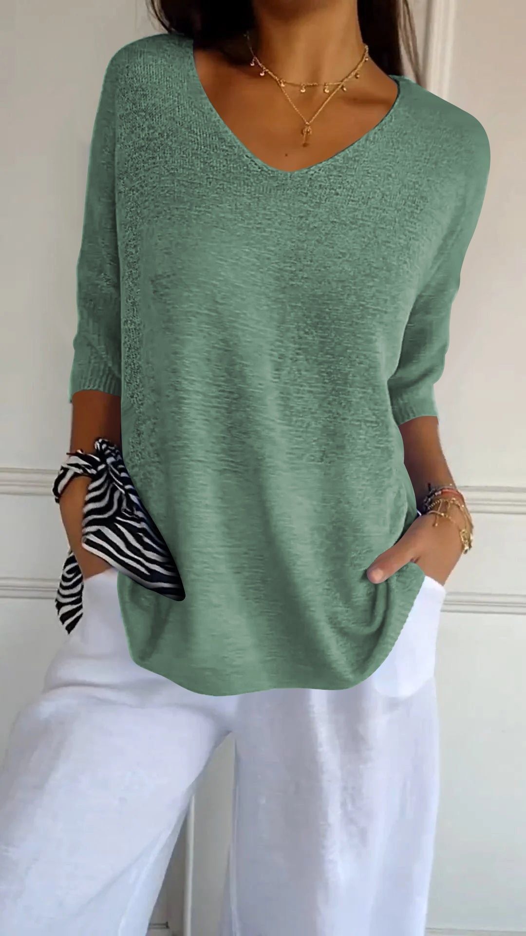 Women's Casual Basic Style Slimming Solid Color Knitwear