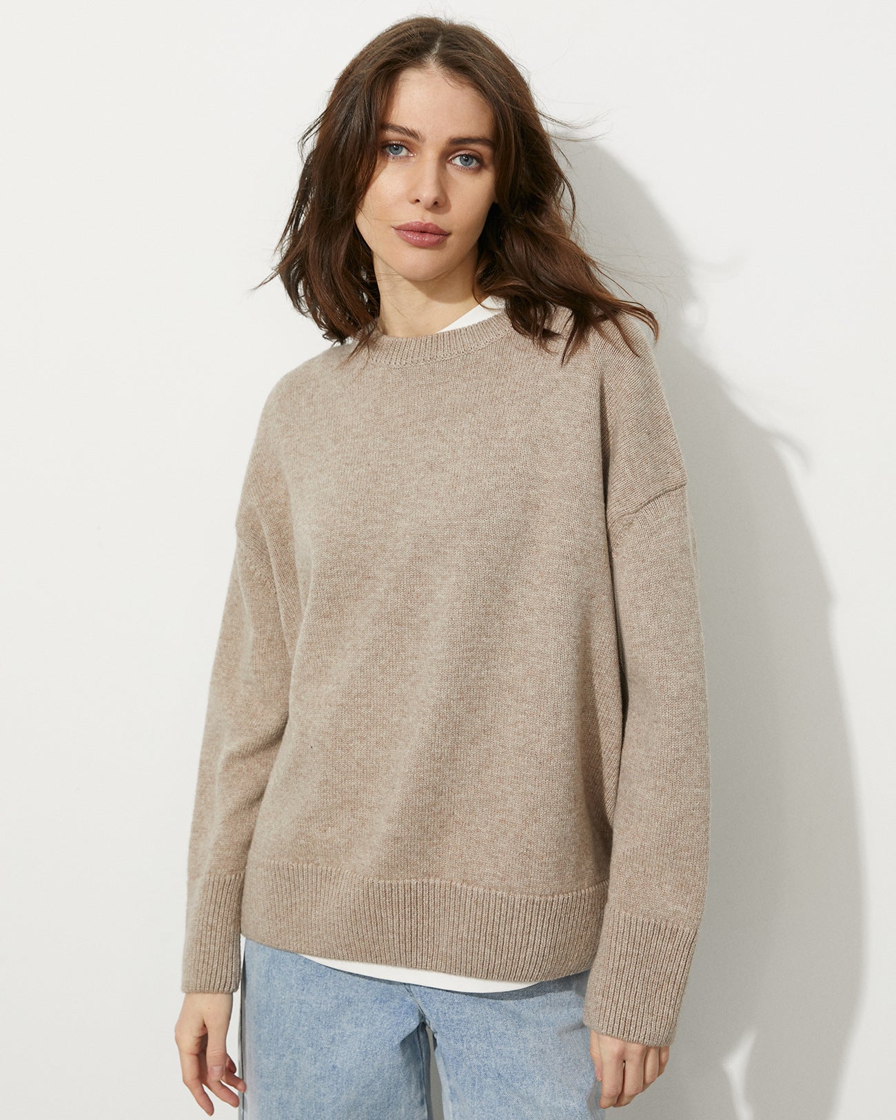 Pull russe à col rond pour femmes, ample, pour pulls