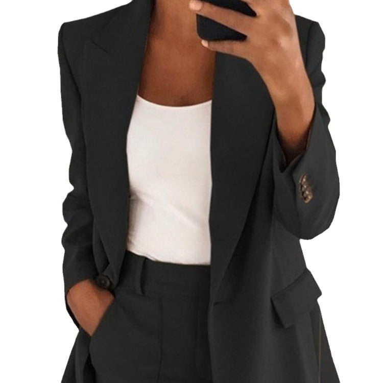 Anmutiger Business-Blazer mit Polokragen für Damen