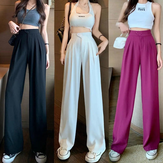 Women's For High Waist Covering Belly Thin Loose Pants