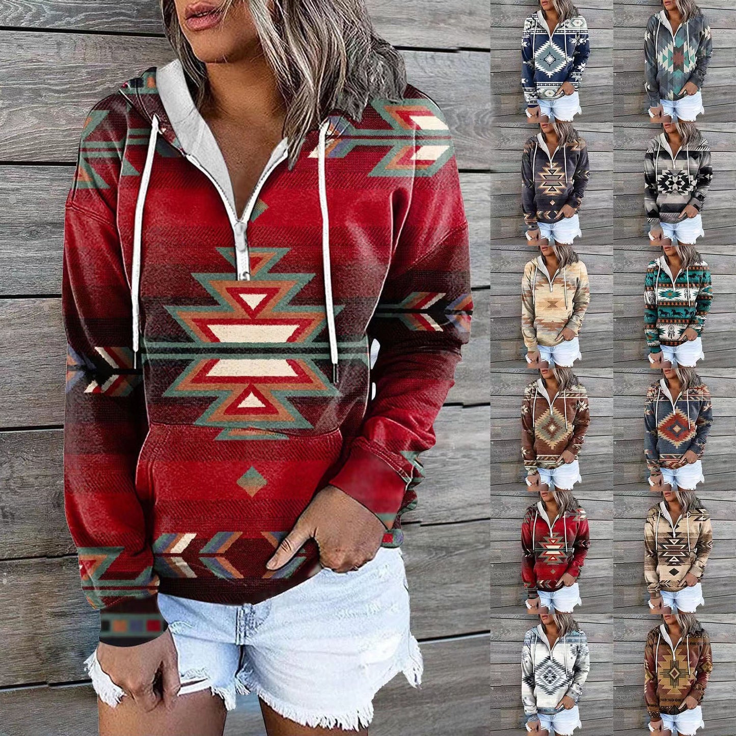 Attractive Graceful Women's Glamorous Ethnic Hoodie Sweaters