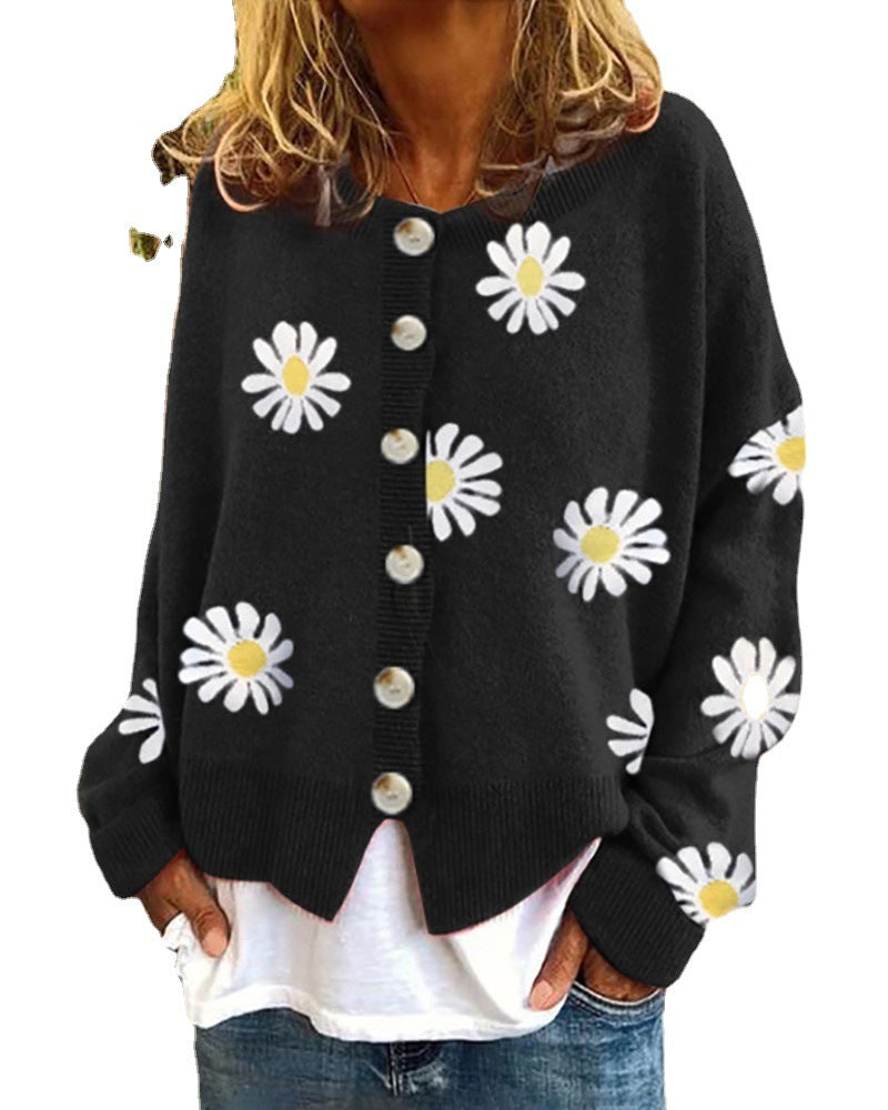 Charming Versatile Women's Small Embroidered Knitted Cardigans