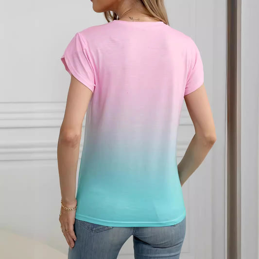 Women's Summer Fashion Short-sleeved Trendy T-shirt Blouses