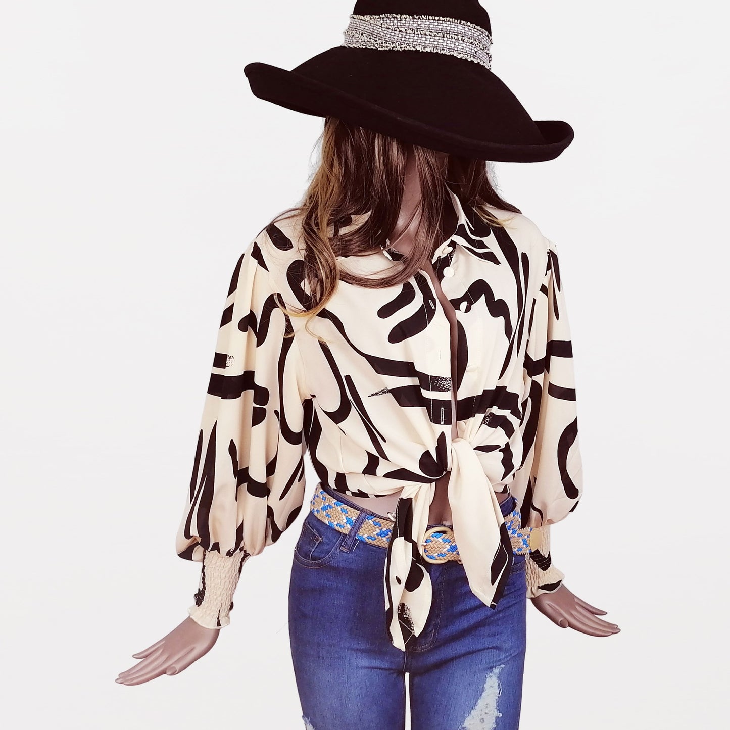 Glamorous Slouchy Classic Long Sleeve Printed Blouses