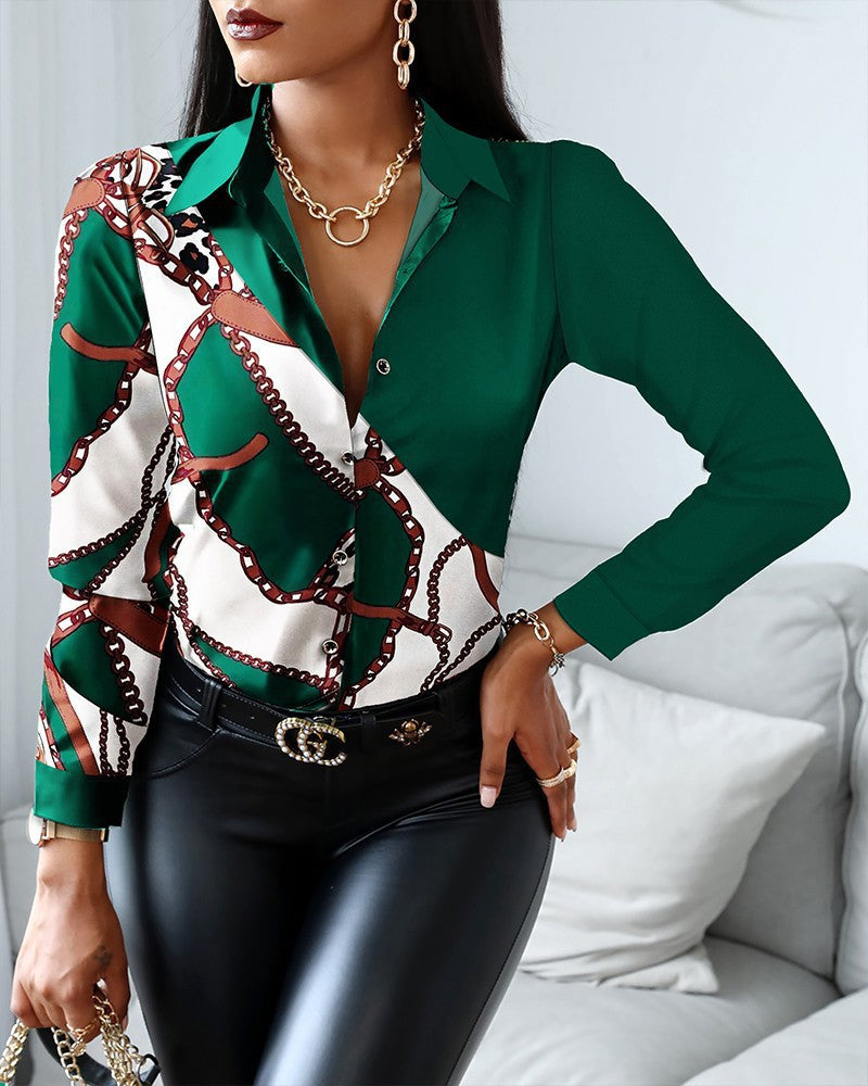 Unique Long Sleeve Retro Style Shirt Blouses