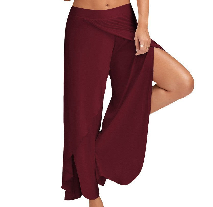 Sexy Yogahose für Damen mit weitem Bein und überkreuztem Bein für den Sommer