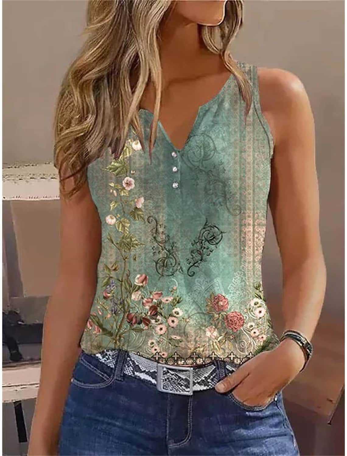 Women's Elegant Classic Popular T-shirt Sling Tops