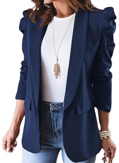 Women's Solid Color Long Sleeve Lapel Blazers