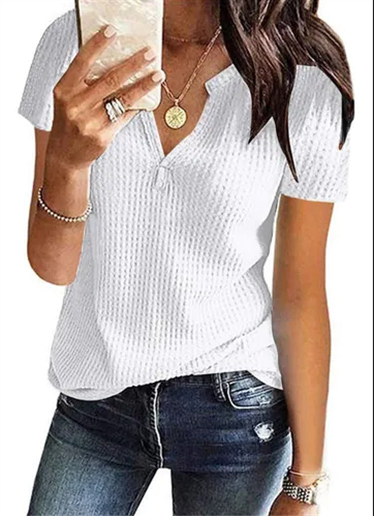 Women's Clothes Mid-length Loose Casual Sleeved T-shirt Tops