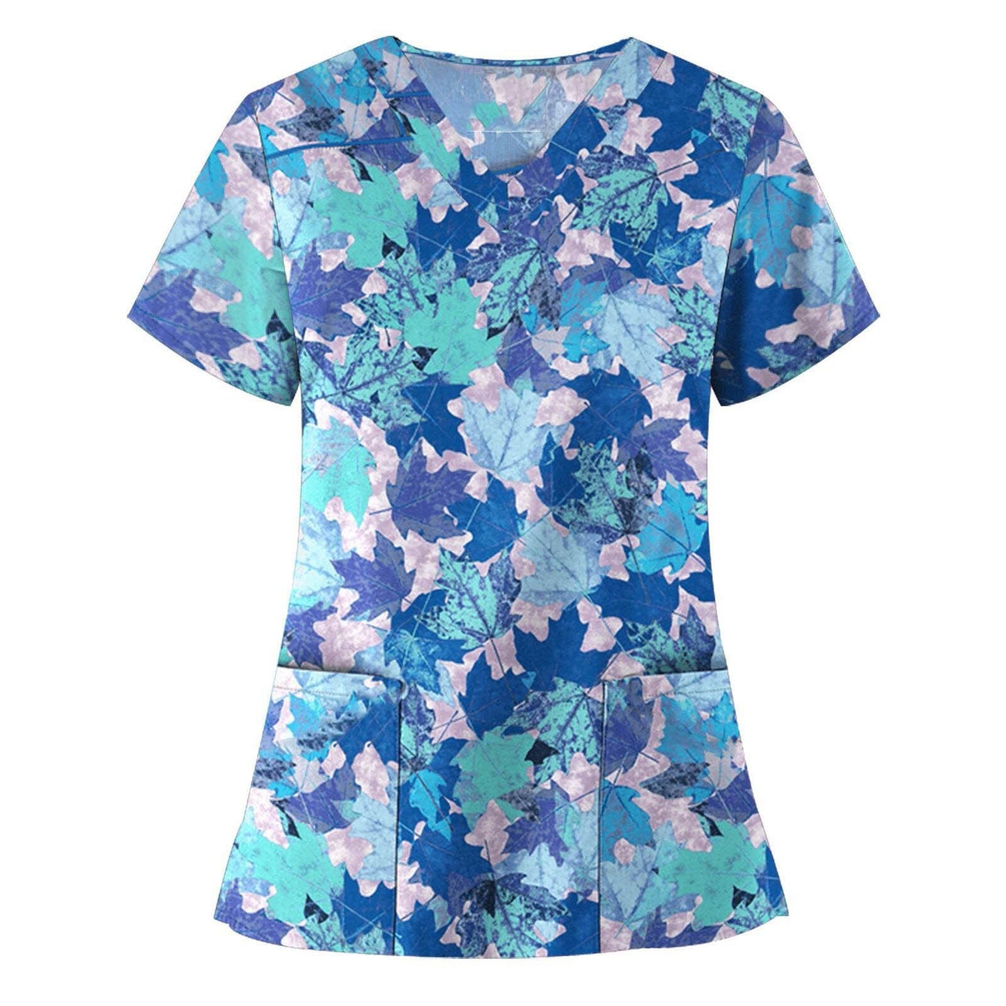 Women's Printed Pocket Work Clothes Cloth For Blouses