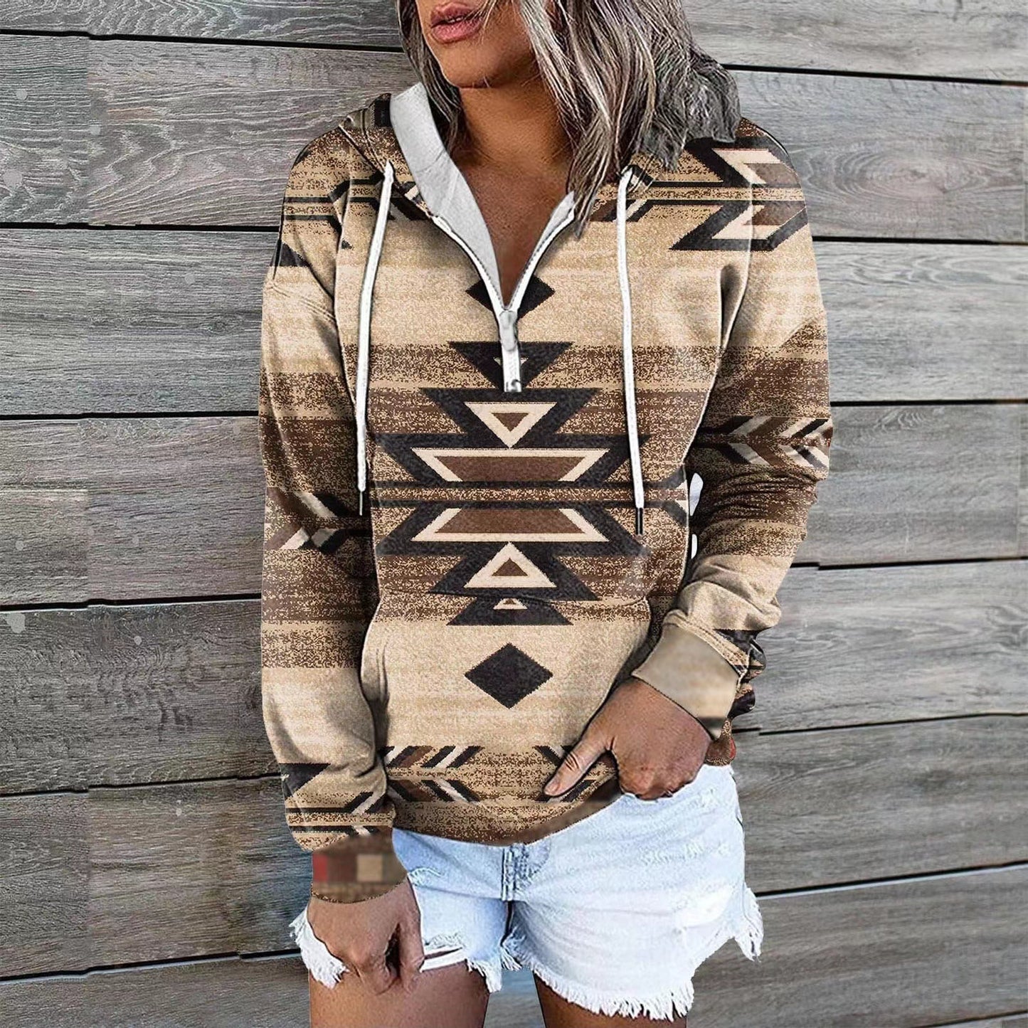 Attractive Graceful Women's Glamorous Ethnic Hoodie Sweaters