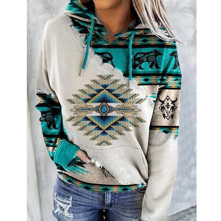 Women's Fashion Casual Ethnic Print For Sweaters