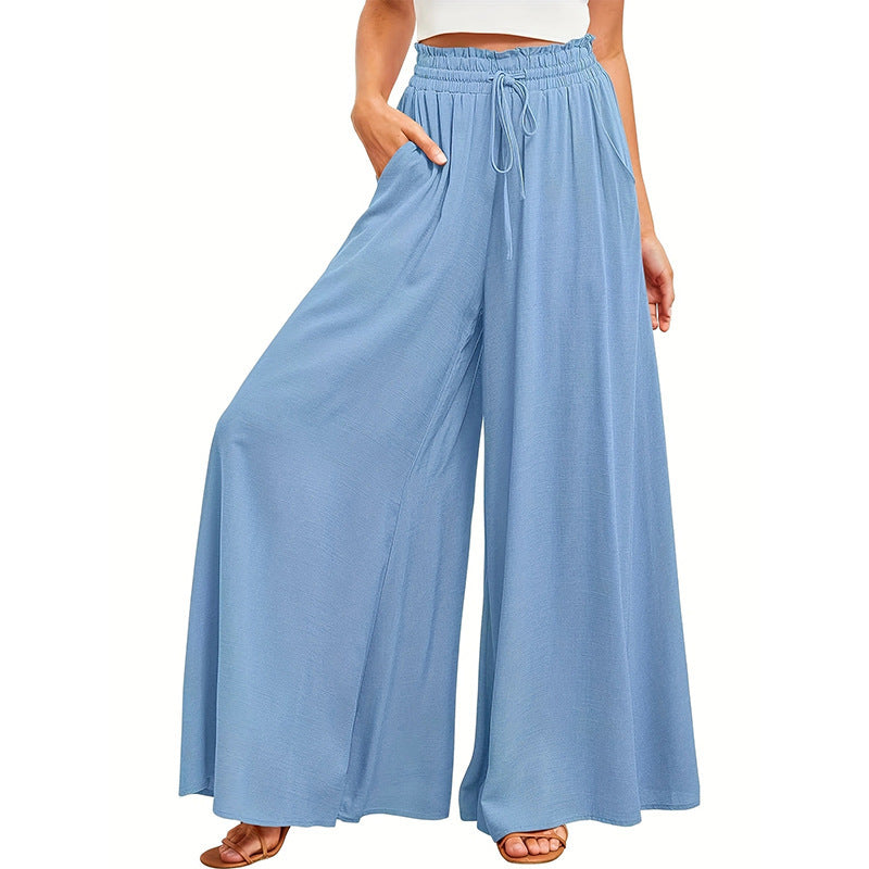 Women's Casual Wide Leg Loose Fashionable Trousers Pants