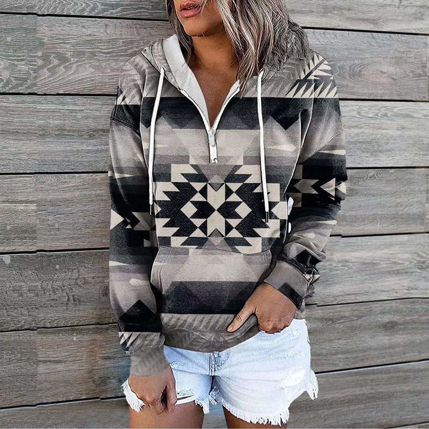 Attractive Graceful Women's Glamorous Ethnic Hoodie Sweaters