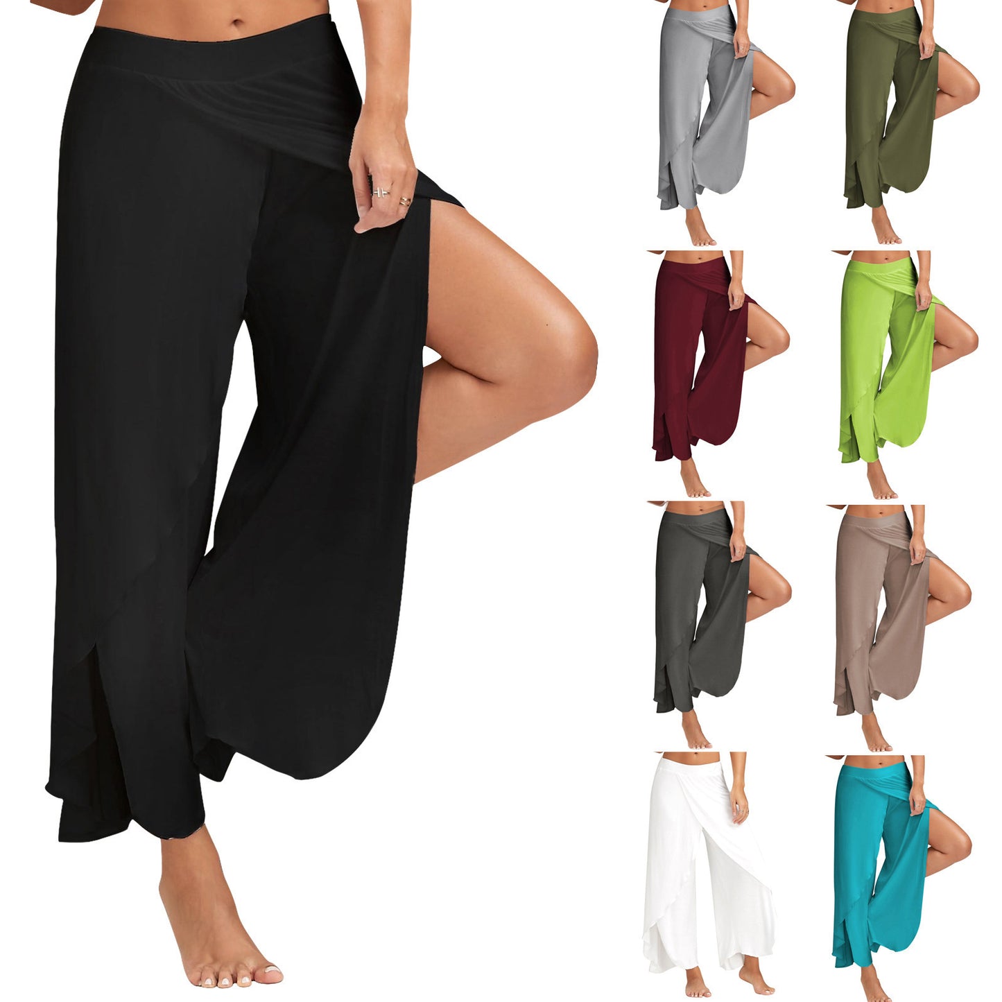 Sexy Yogahose für Damen mit weitem Bein und überkreuztem Bein für den Sommer