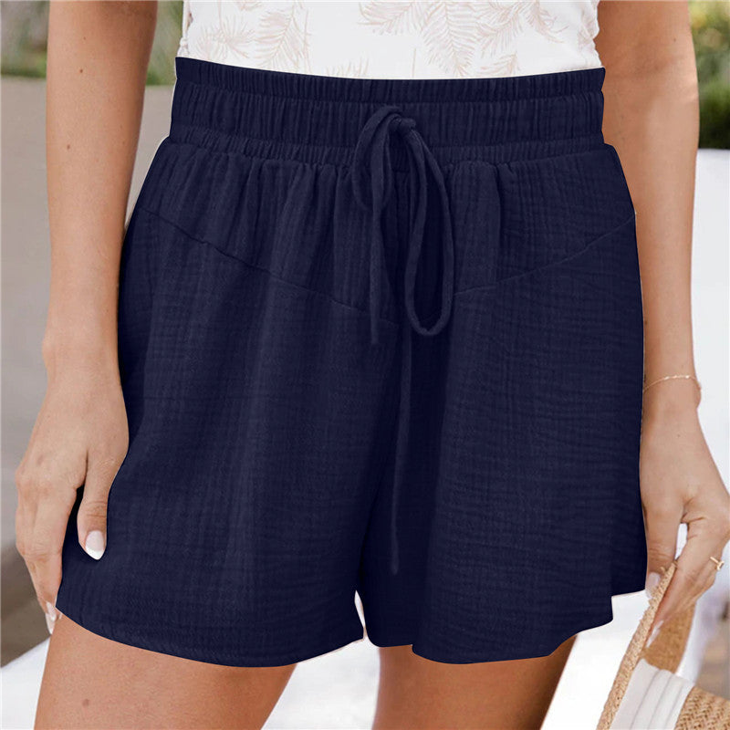 Women's Summer Loose Double-layer Casual Wide-leg Shorts