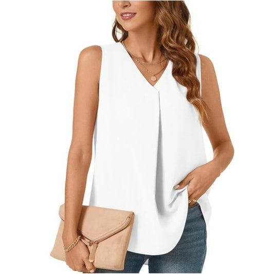 Women's Summer Loose Shirt Solid Color T-shirt Blouses