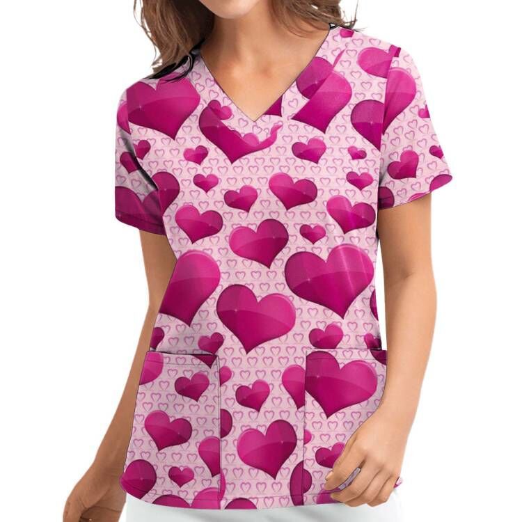 Digital Printed Love Sleeve Cloth For Blouses