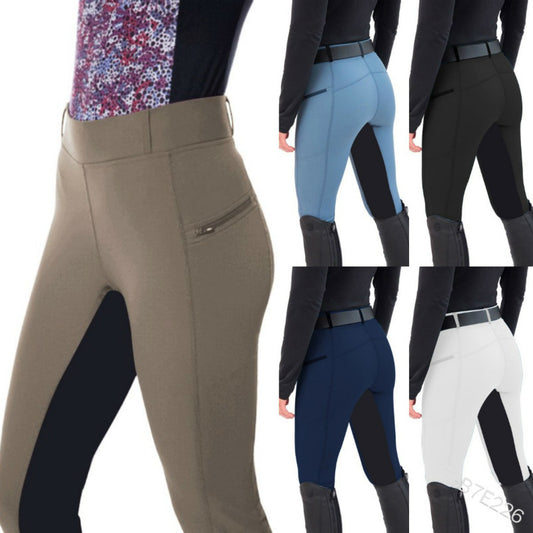 Pantalon équestre à coutures élastiques pour femmes, coupe ajustée, mode