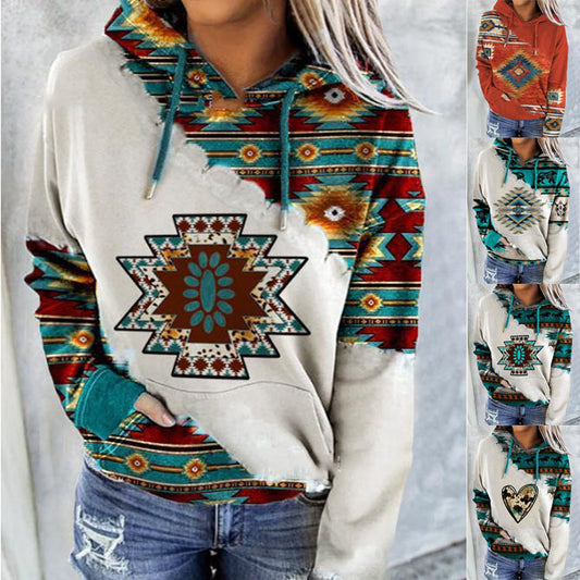 Women's Fashion Casual Ethnic Print For Sweaters