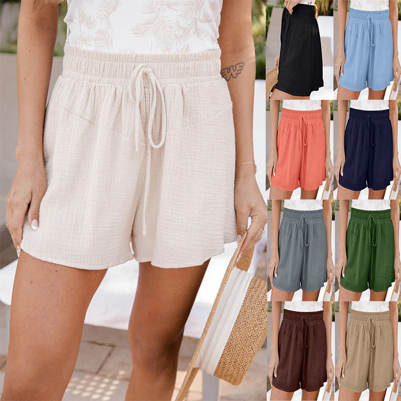 Women's Summer Loose Double-layer Casual Wide-leg Shorts