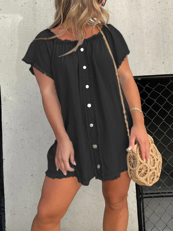 Women's Summer Hot Denim Tassel Sexy Dress Dresses