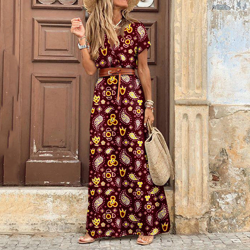 Robe à fleurs style Boho pour femmes, charmante mode