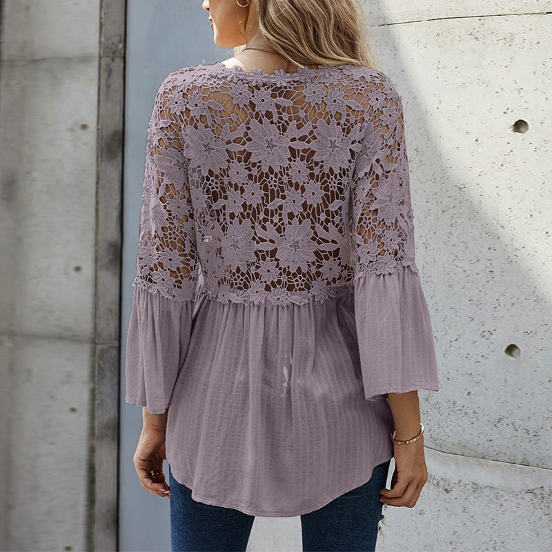 Chemise en mousseline de soie pour femmes, couleur unie, hauts décontractés à simple boutonnage