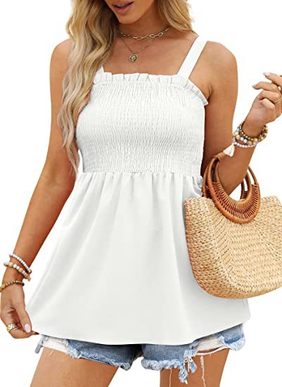 Versatile Cool Pretty Summer Camisole Ruffled Tops