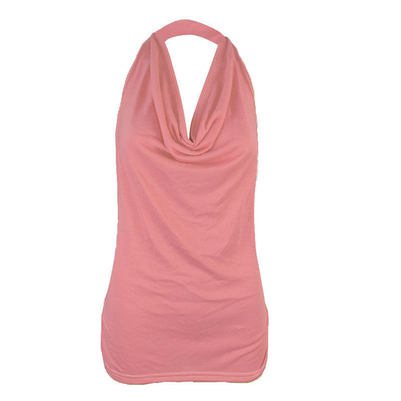 Color Pullover Sleeveless T-shirt Female Pendant Blouses