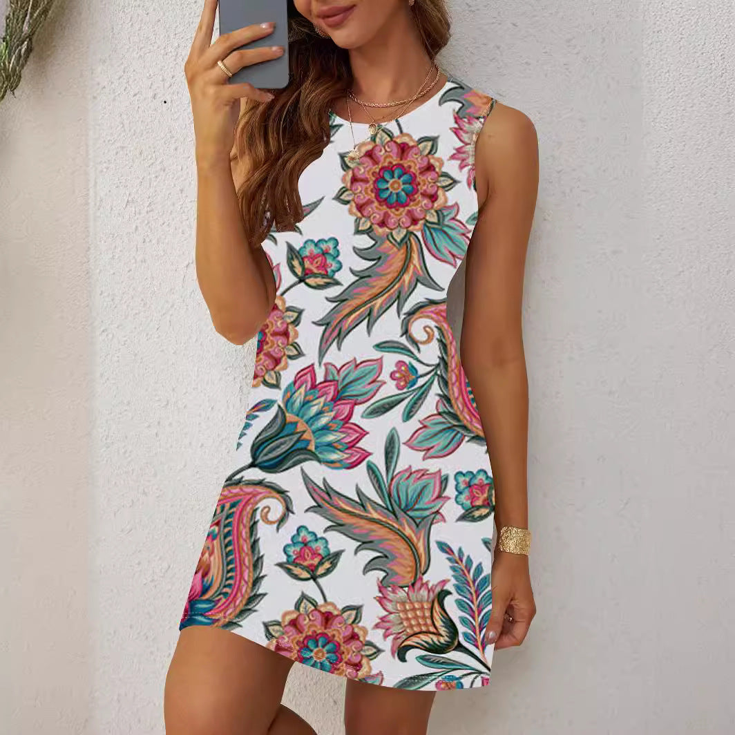 Women's Summer Fashion Camisole Sleeveless Dress Casual Beach Dresses