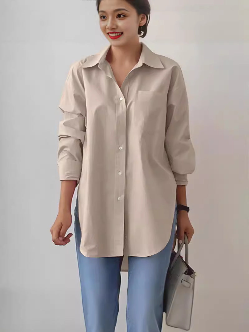 Women's Elegant Lapel Long Sleeve Shirt Fashion Blouses