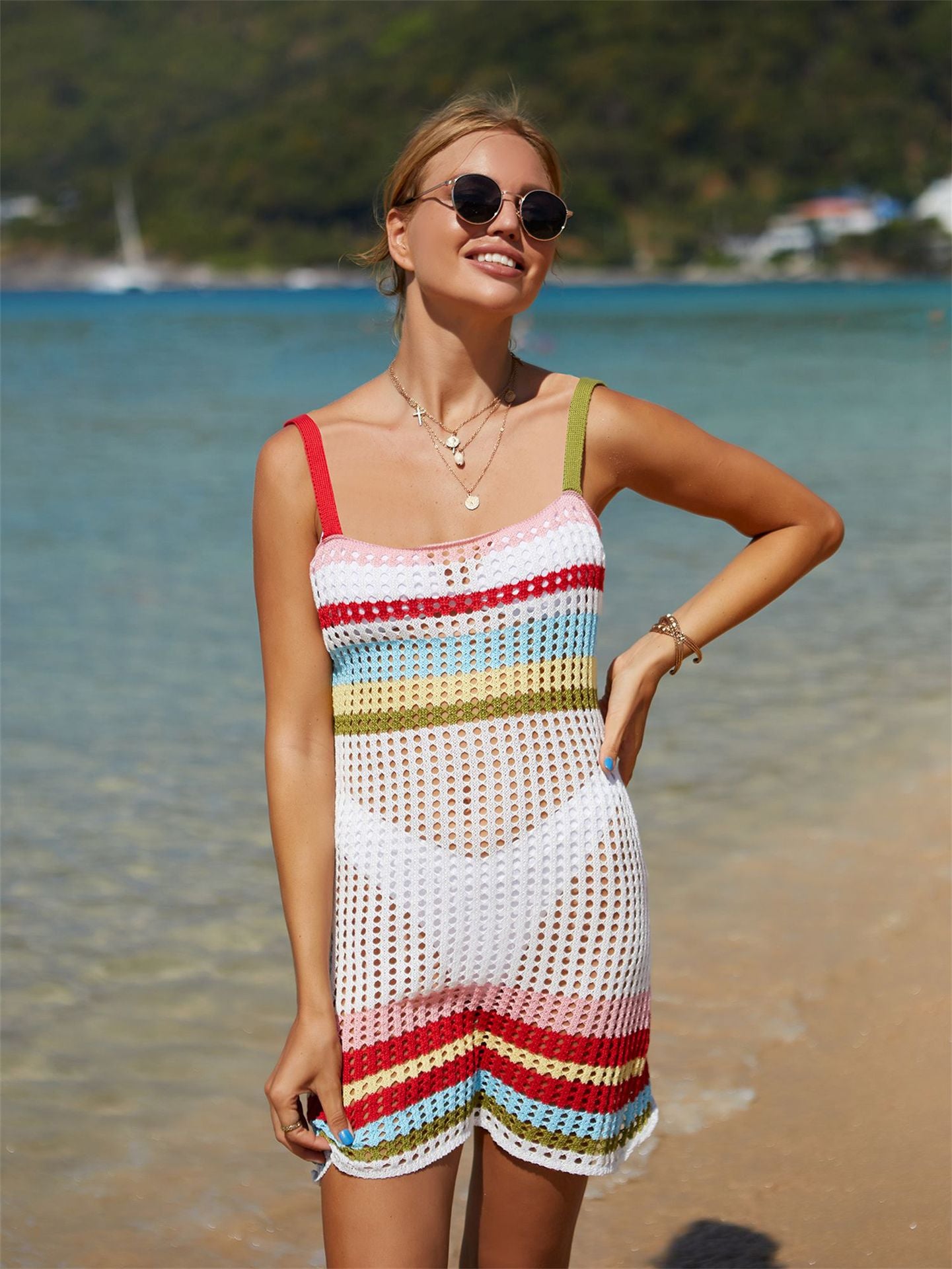 Women's Summer Patchwork Bikini Beach Backless Tops