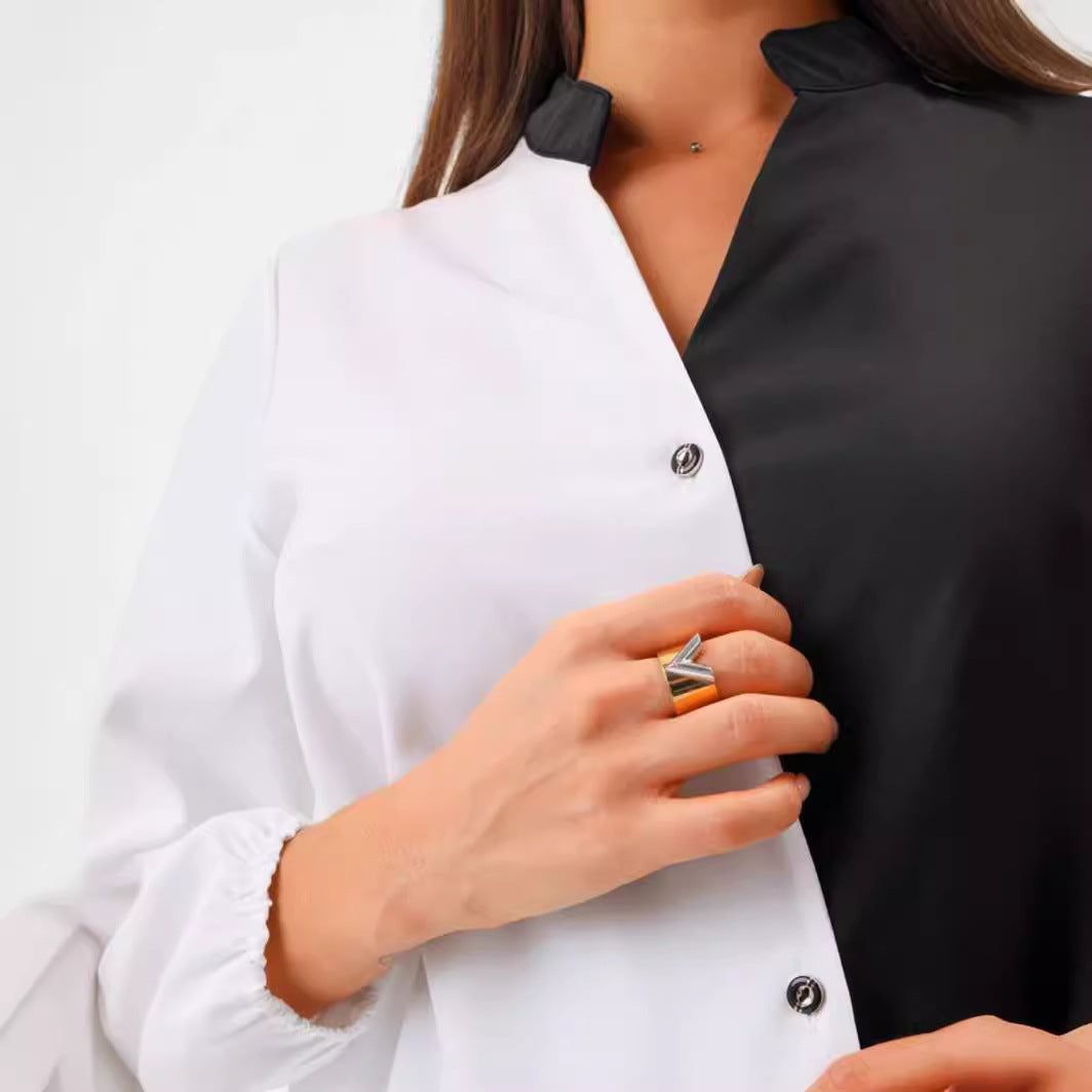 Chemise d'affaires à la mode pour femmes, chemisiers de trajet de tempérament printanier