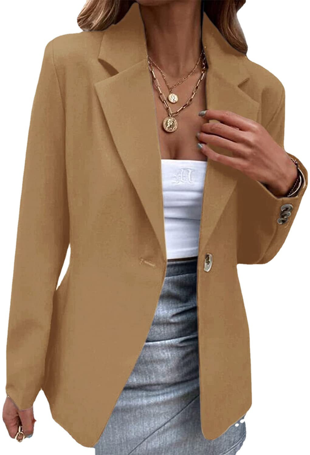 Women's Casual Long-sleeved Solid Color Button Suits