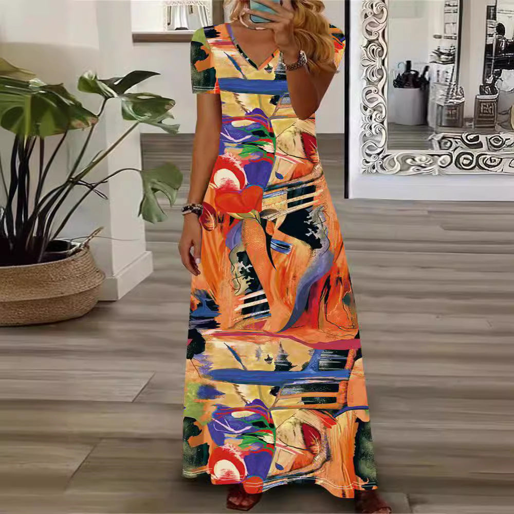 Women's Casual Printed National Fashion Dress Dresses