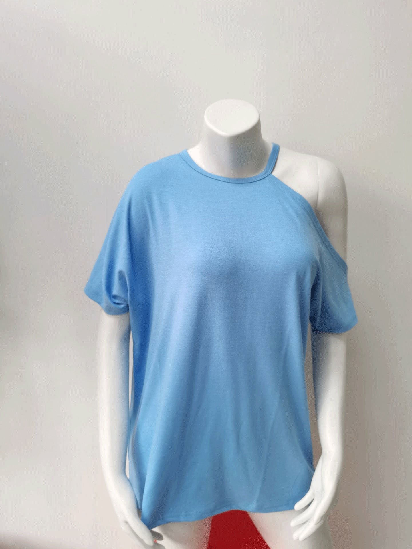 Women's Short-sleeved Clothes T-shirt Solid Color Blouses