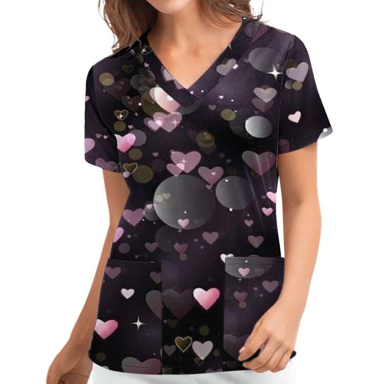 Digital Printed Love Sleeve Cloth For Blouses